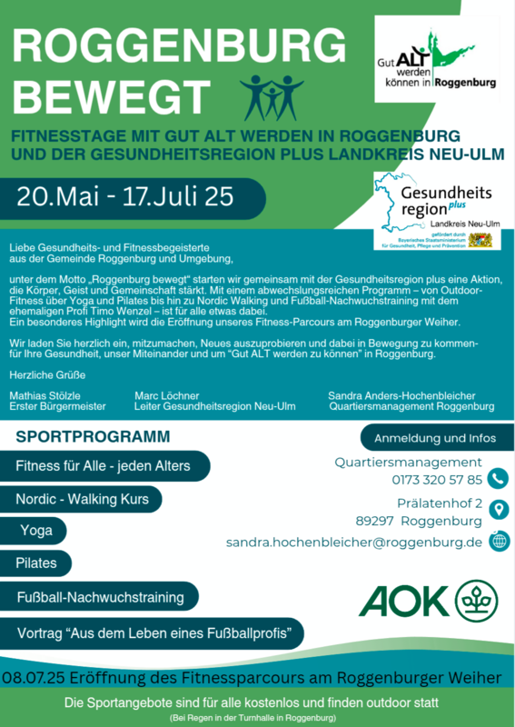 2025 Fitnesstage Flyer Vorderseite